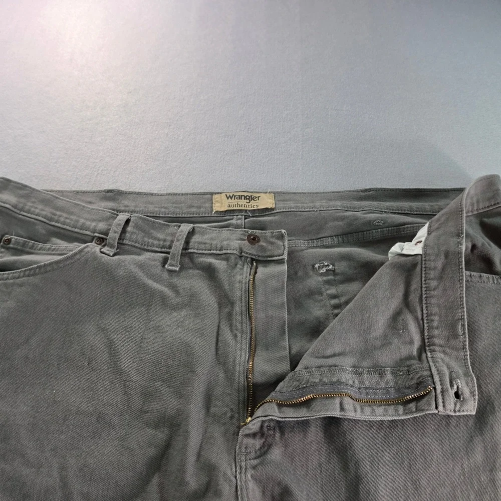 Wrangler Authentics Mens Straight Leg Pants Sage Gray Casual Utility 44x30